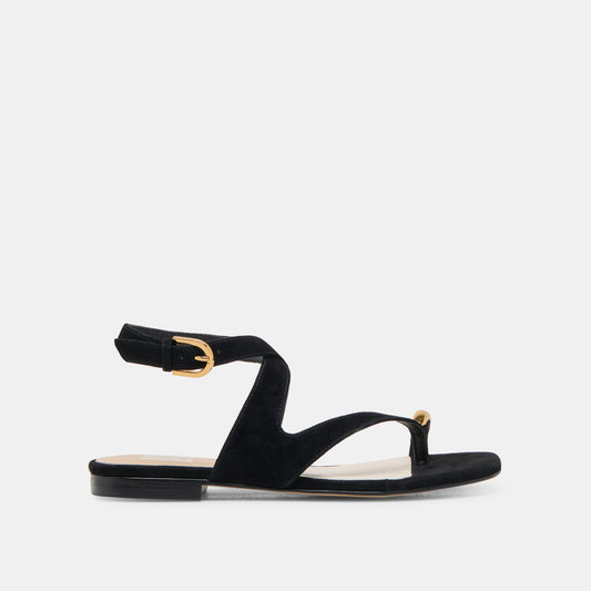 EARLA SANDALS ONYX SUEDE | Dolce Vita