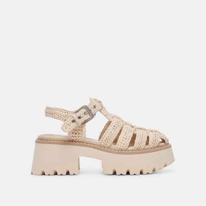LASLY SANDALS OATMEAL KNIT | Dolce Vita