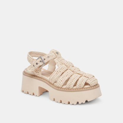 LASLY SANDALS OATMEAL KNIT | Dolce Vita