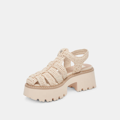 LASLY SANDALS OATMEAL KNIT | Dolce Vita