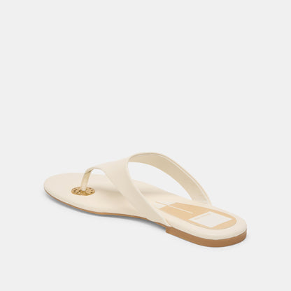 KITTLE SANDALS OFF WHITE LEATHER | Dolce Vita