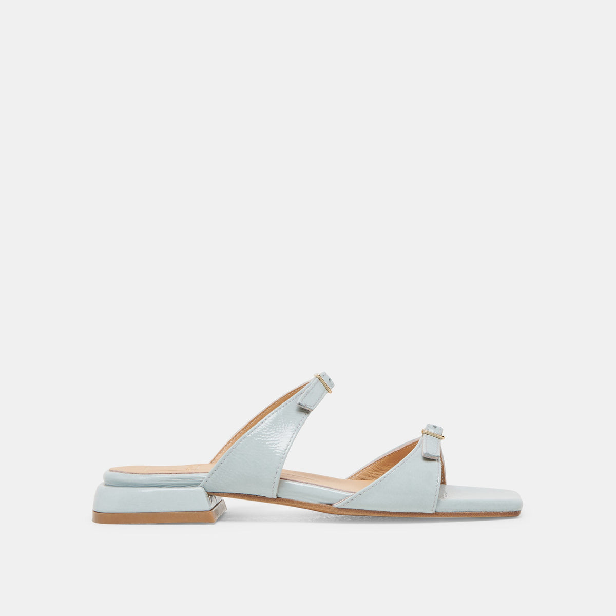 LAVERN SANDALS ICE BLUE CRINKLE PATENT | Dolce Vita