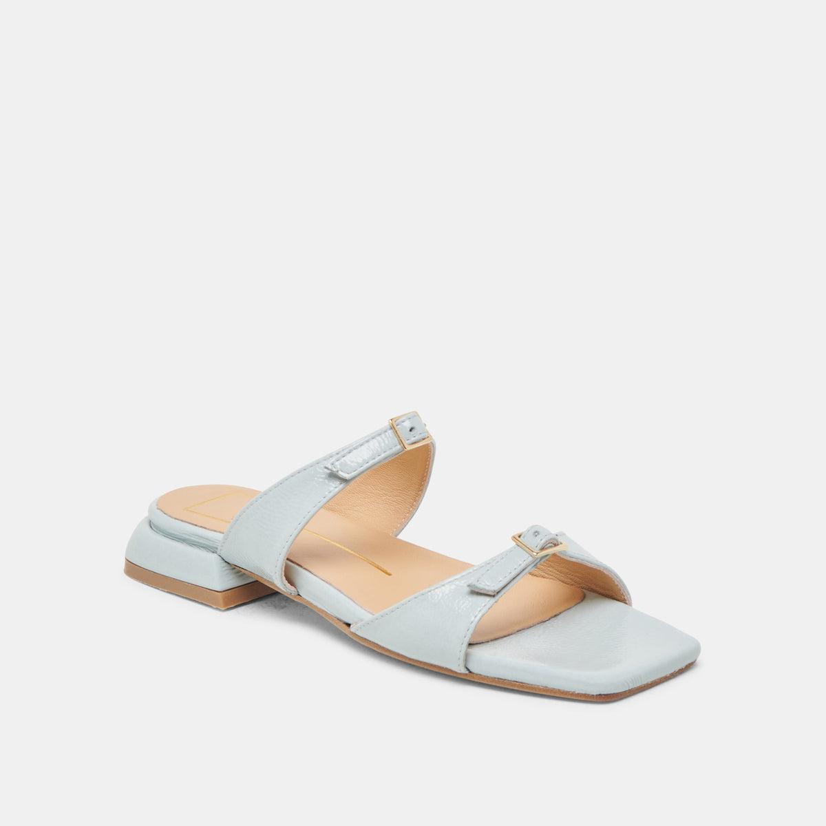 LAVERN SANDALS ICE BLUE CRINKLE PATENT | Dolce Vita