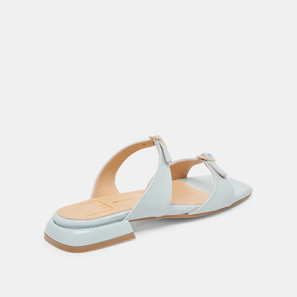 LAVERN SANDALS ICE BLUE CRINKLE PATENT | Dolce Vita