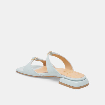 LAVERN SANDALS ICE BLUE CRINKLE PATENT | Dolce Vita
