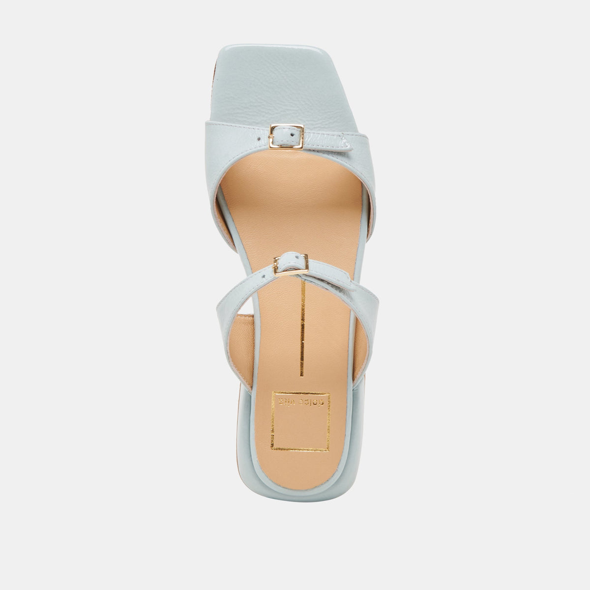 LAVERN SANDALS ICE BLUE CRINKLE PATENT | Dolce Vita