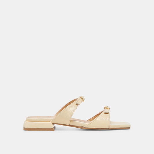 LAVERN SANDALS LIGHT YELLOW CRINKLE PATENT | Dolce Vita