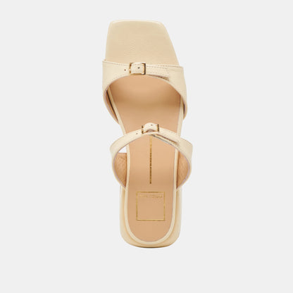 LAVERN SANDALS LIGHT YELLOW CRINKLE PATENT | Dolce Vita