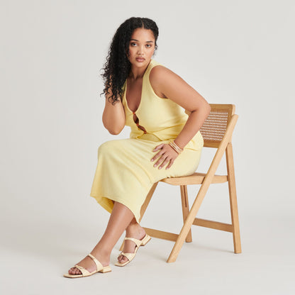 LAVERN SANDALS LIGHT YELLOW CRINKLE PATENT | Dolce Vita