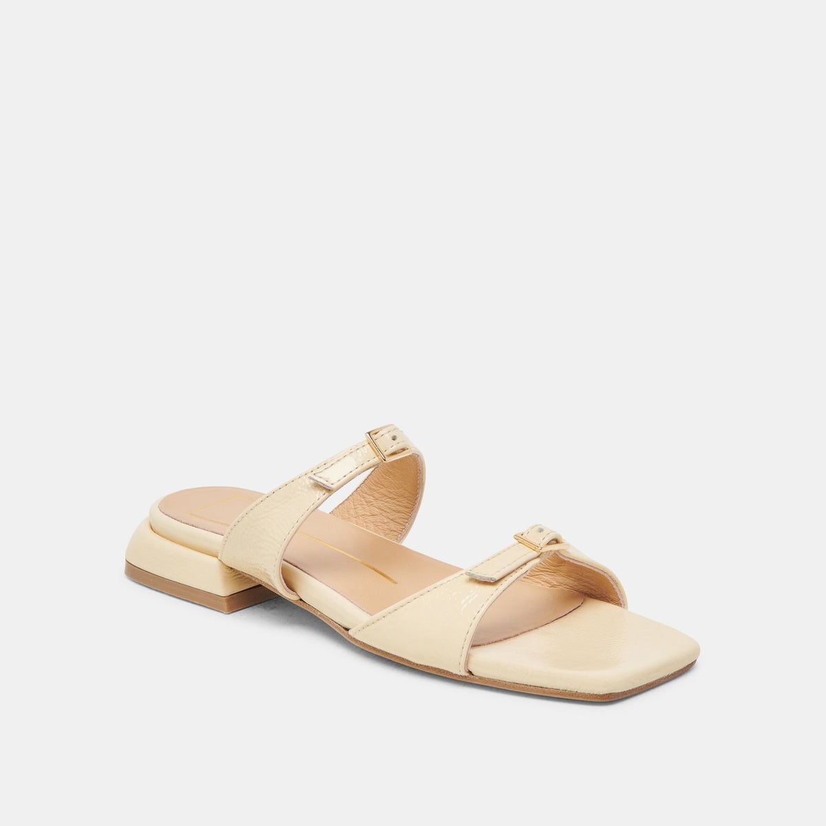 LAVERN SANDALS LIGHT YELLOW CRINKLE PATENT | Dolce Vita
