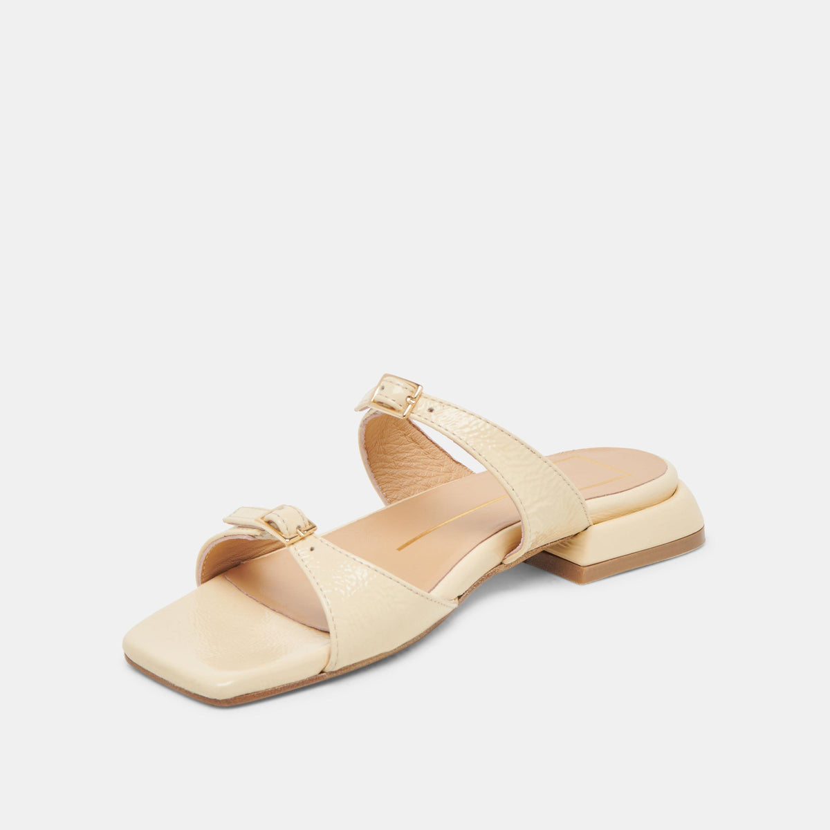 LAVERN SANDALS LIGHT YELLOW CRINKLE PATENT | Dolce Vita
