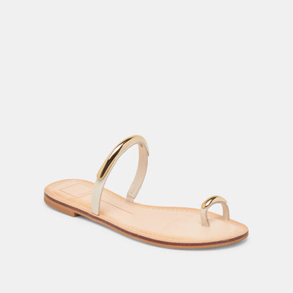 WINK WIDE SANDALS BONE LEATHER | Dolce Vita