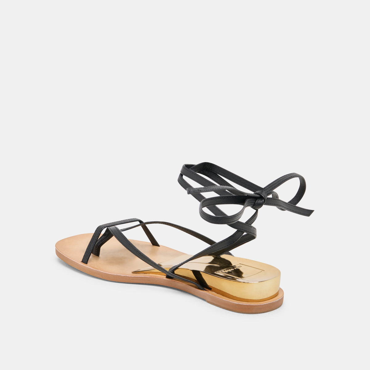 RUDIE SANDALS BLACK LEATHER | Dolce Vita