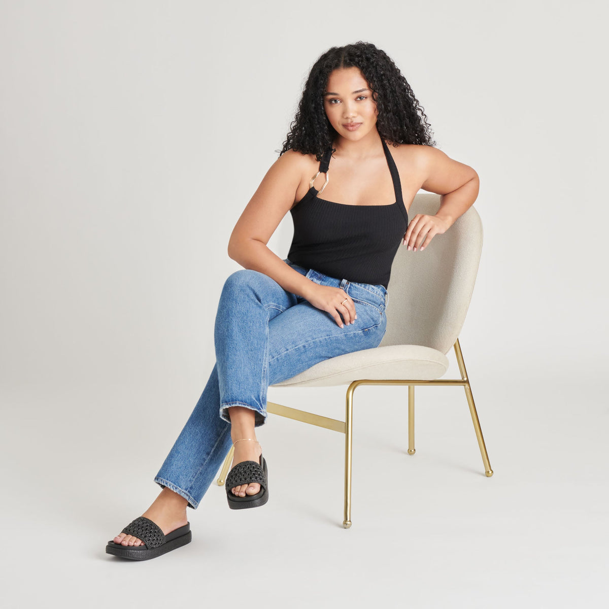 SIDONA SANDALS ONYX RAFFIA | Dolce Vita
