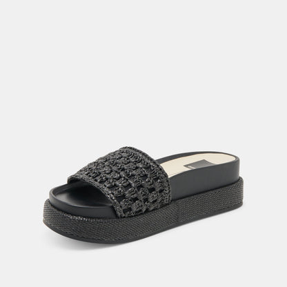 SIDONA SANDALS ONYX RAFFIA | Dolce Vita