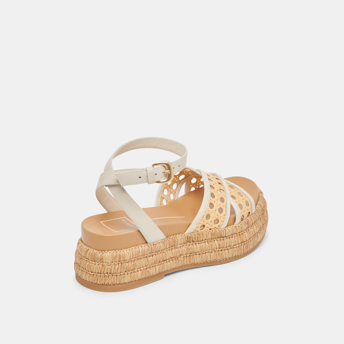 WRILEY SANDALS CREME WOVEN RAFFIA | Dolce Vita