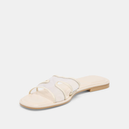 Flori Off White Mesh Sandals | Dolce Vita