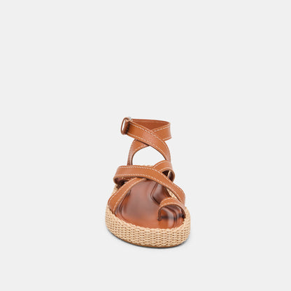 ROXIE SANDALS BROWN LEATHER | Dolce Vita