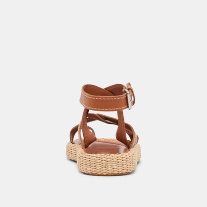 ROXIE SANDALS BROWN LEATHER | Dolce Vita