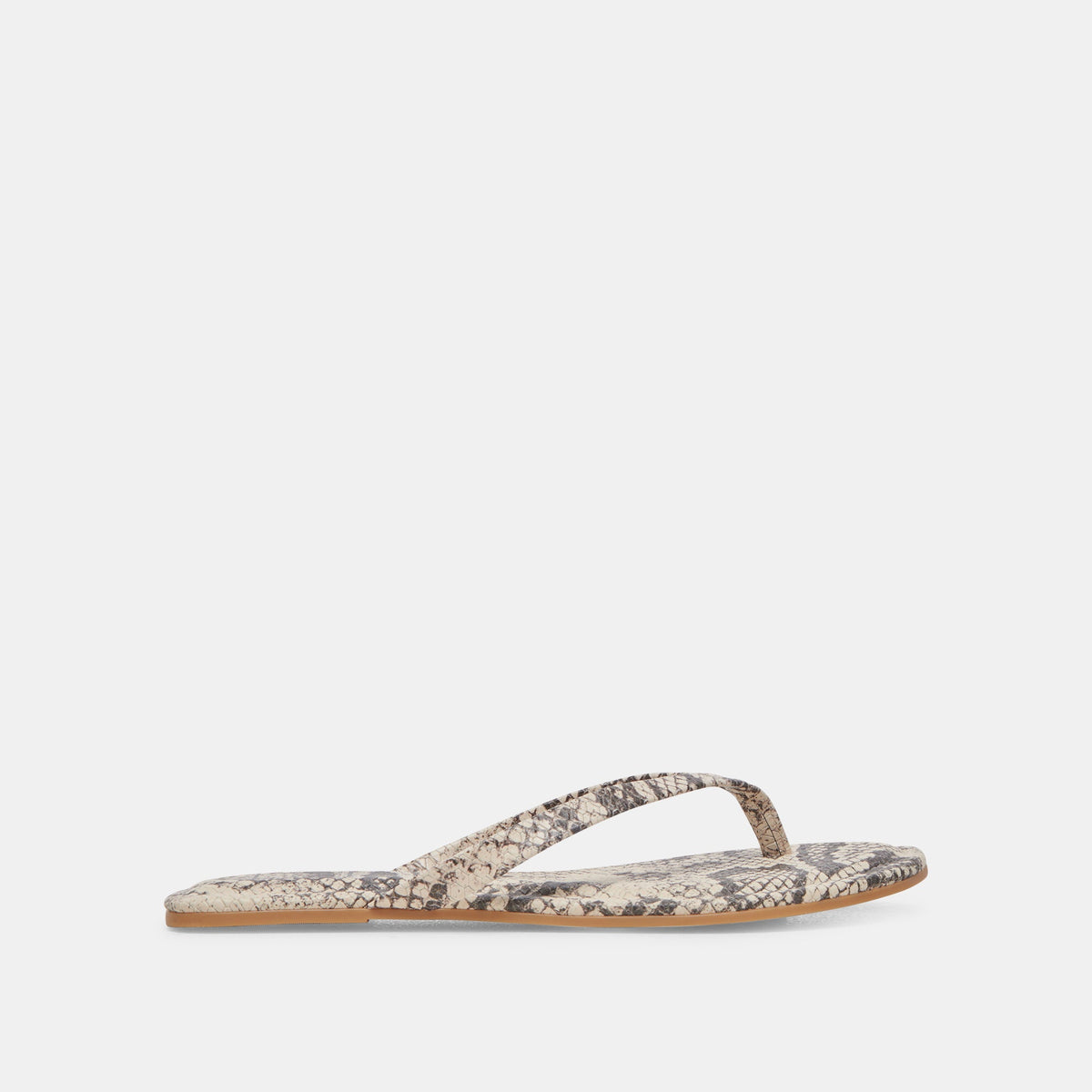 LAYNEY SANDALS BLACK WHITE EMBOSSED SNAKE | Dolce Vita