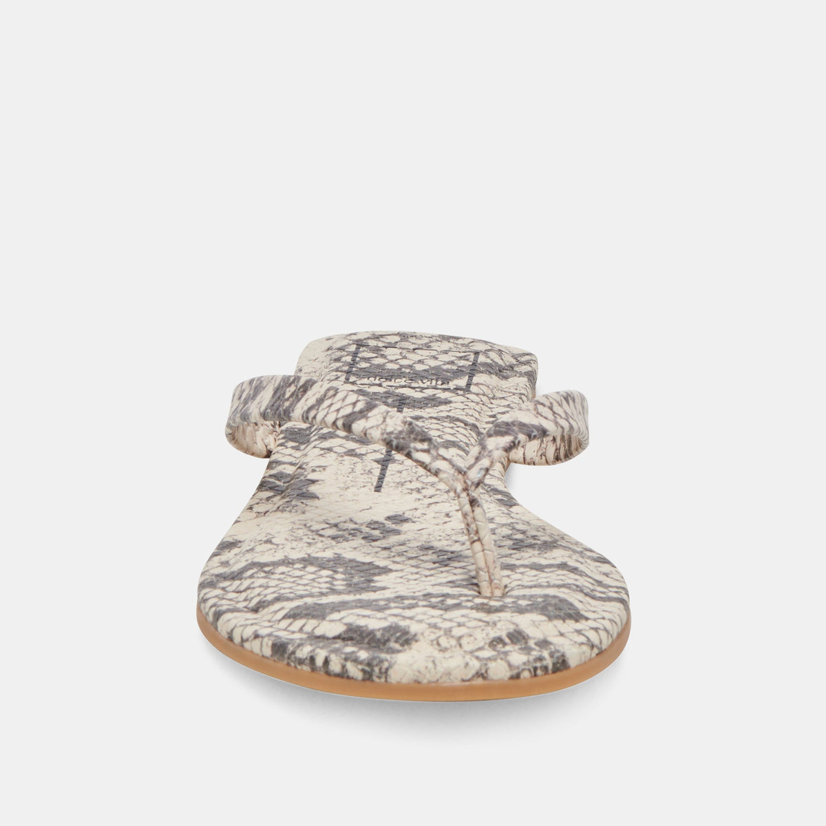 LAYNEY SANDALS BLACK WHITE EMBOSSED SNAKE | Dolce Vita