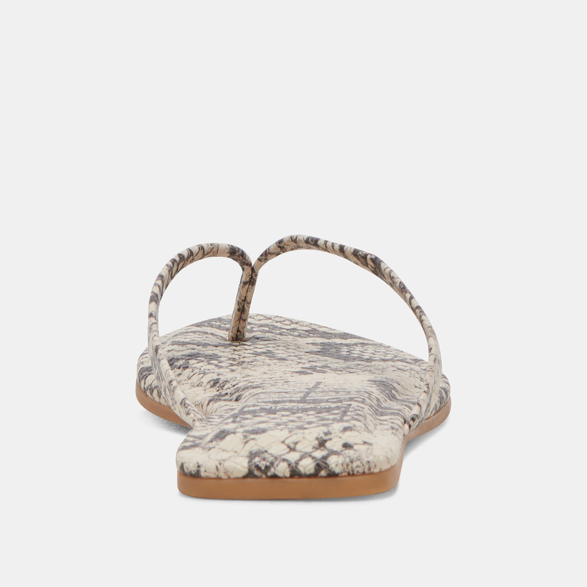 LAYNEY SANDALS BLACK WHITE EMBOSSED SNAKE | Dolce Vita