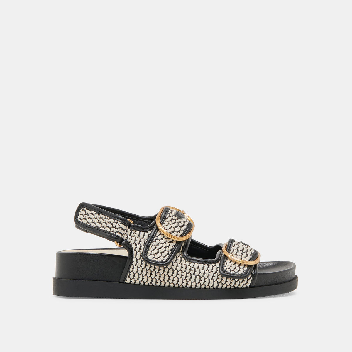 STARLA SANDALS BLACK NATURAL RAFFIA | Dolce Vita