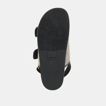 STARLA SANDALS BLACK NATURAL RAFFIA | Dolce Vita