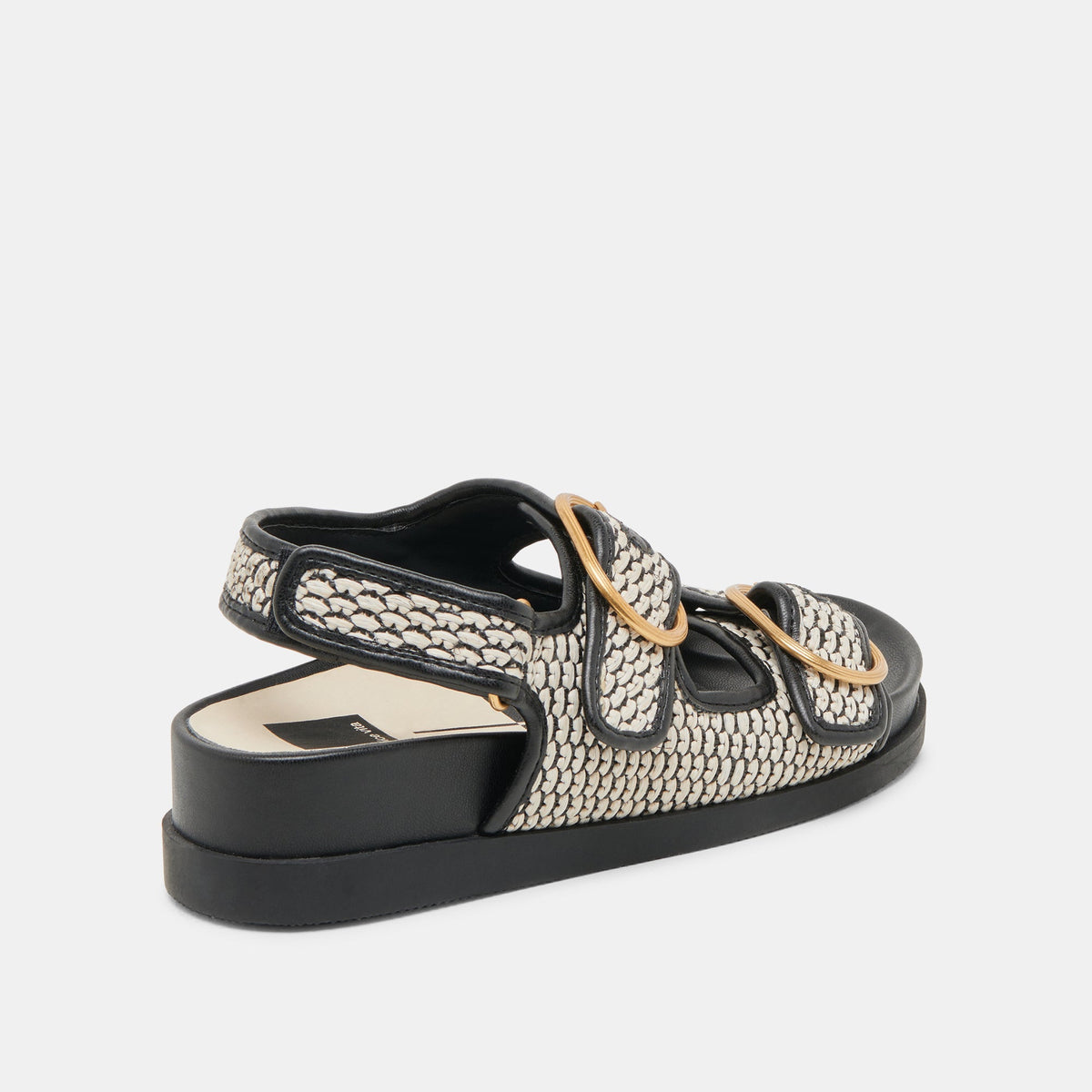 STARLA SANDALS BLACK NATURAL RAFFIA | Dolce Vita