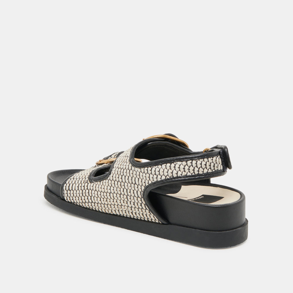 STARLA SANDALS BLACK NATURAL RAFFIA | Dolce Vita