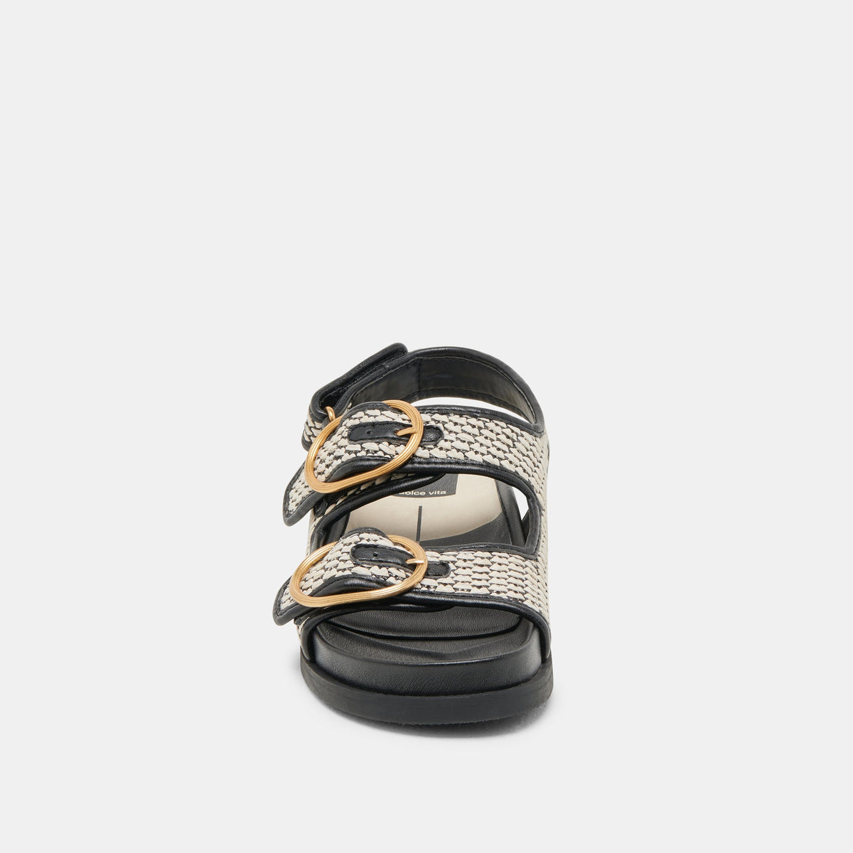 STARLA SANDALS BLACK NATURAL RAFFIA | Dolce Vita