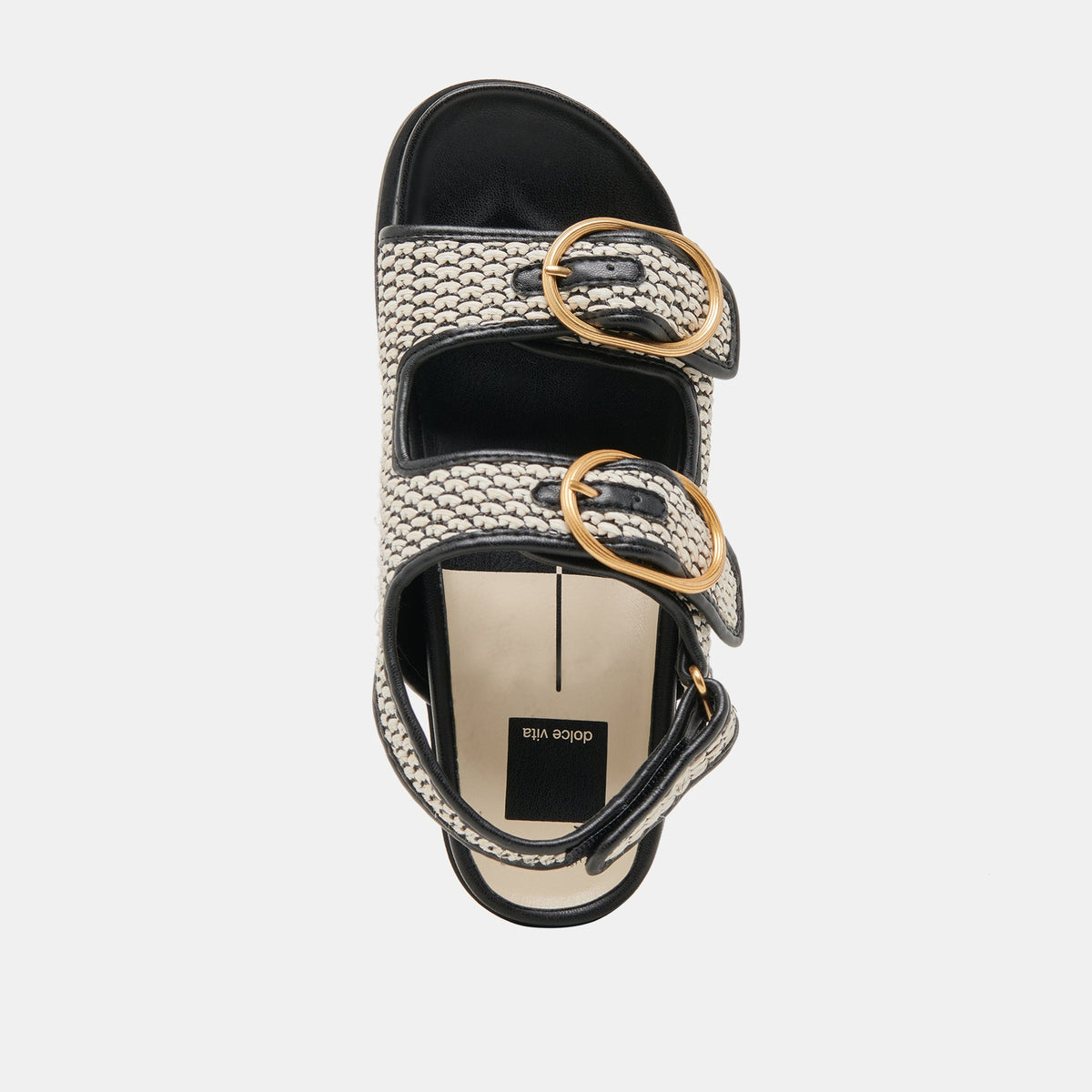 STARLA SANDALS BLACK NATURAL RAFFIA | Dolce Vita