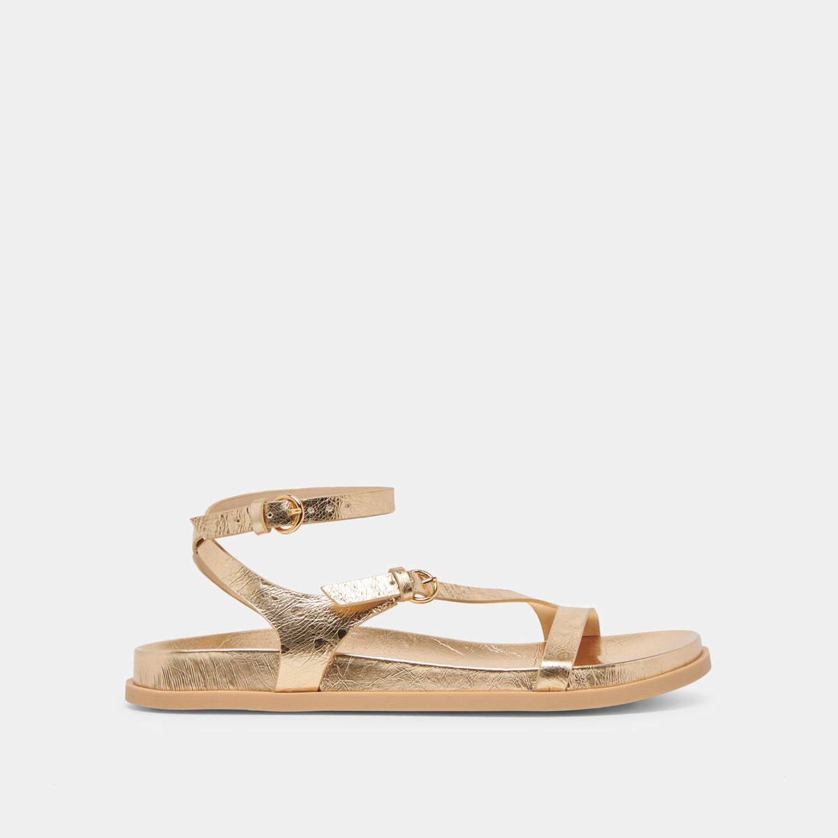 DARLIS SANDALS GOLD DISTRESSED LEATHER | Dolce Vita