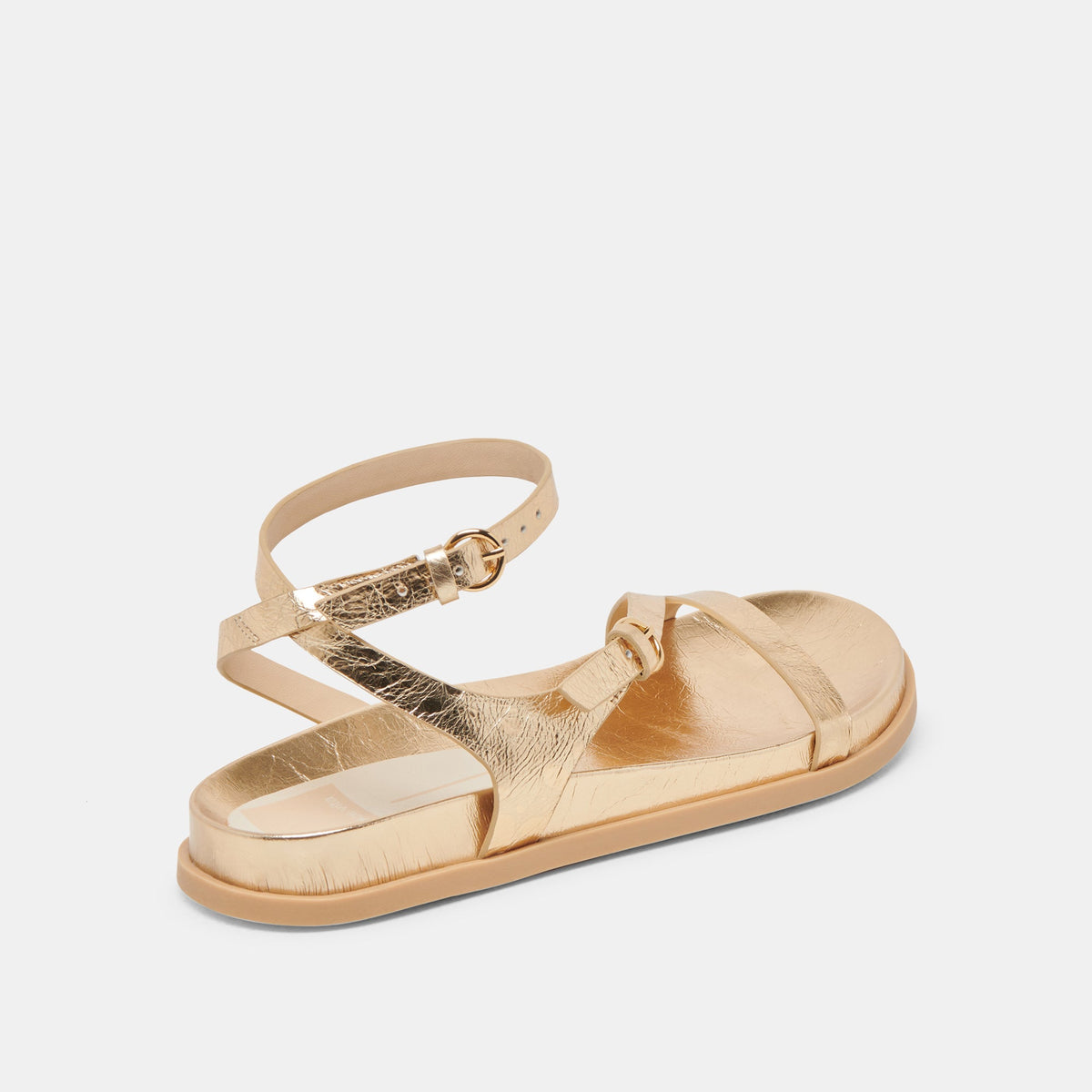 DARLIS SANDALS GOLD DISTRESSED LEATHER | Dolce Vita