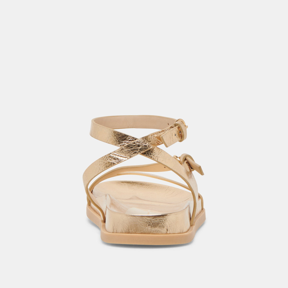 DARLIS SANDALS GOLD DISTRESSED LEATHER | Dolce Vita