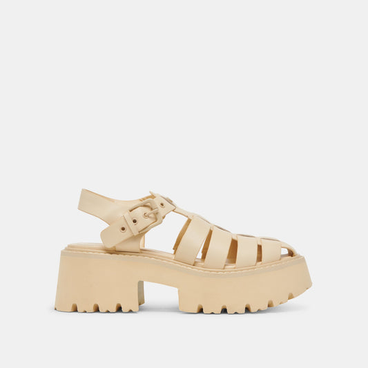 LASLY TONAL SANDALS LIGHT YELLOW LEATHER | Dolce Vita