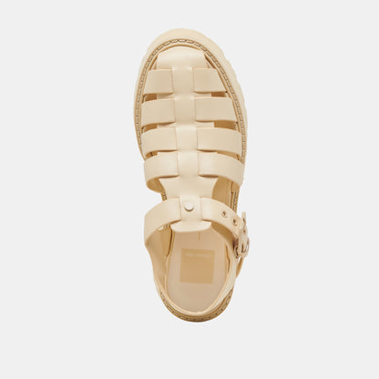 LASLY TONAL SANDALS LIGHT YELLOW LEATHER | Dolce Vita