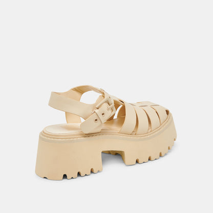 LASLY TONAL SANDALS LIGHT YELLOW LEATHER | Dolce Vita