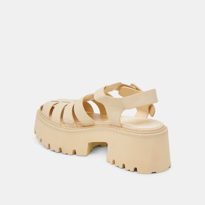 LASLY TONAL SANDALS LIGHT YELLOW LEATHER | Dolce Vita