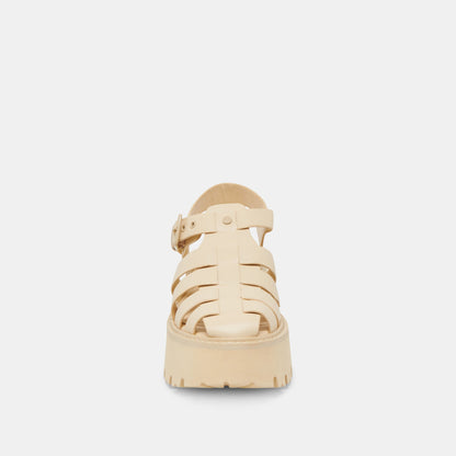 LASLY TONAL SANDALS LIGHT YELLOW LEATHER | Dolce Vita