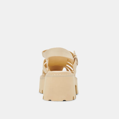 LASLY TONAL SANDALS LIGHT YELLOW LEATHER | Dolce Vita