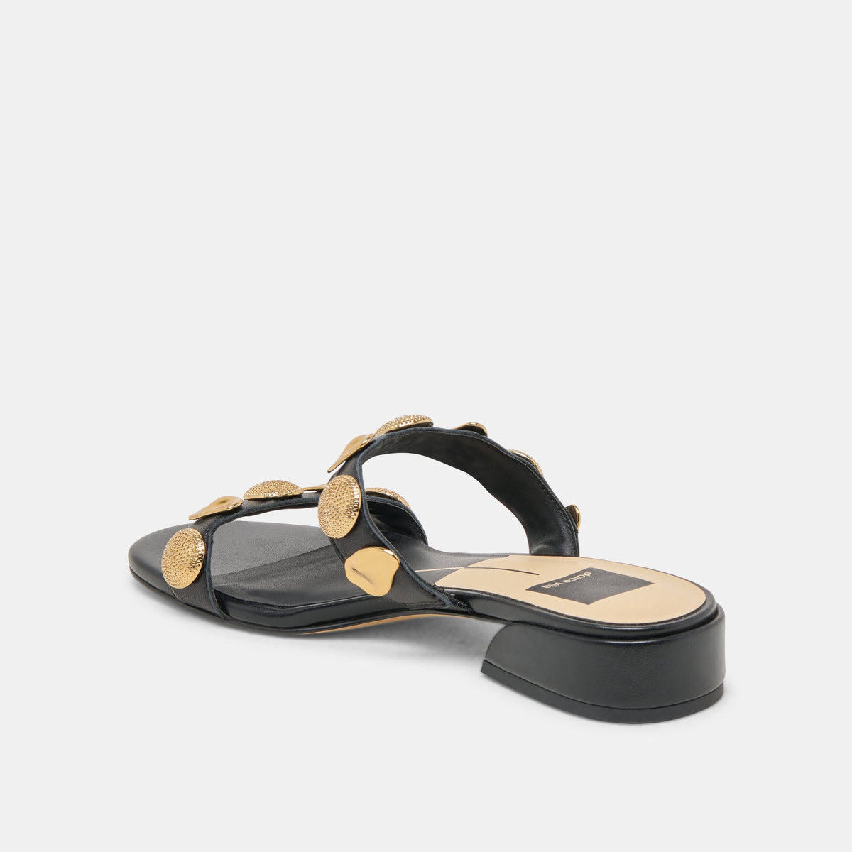 Farrow Black Leather Sandals | Dolce Vita
