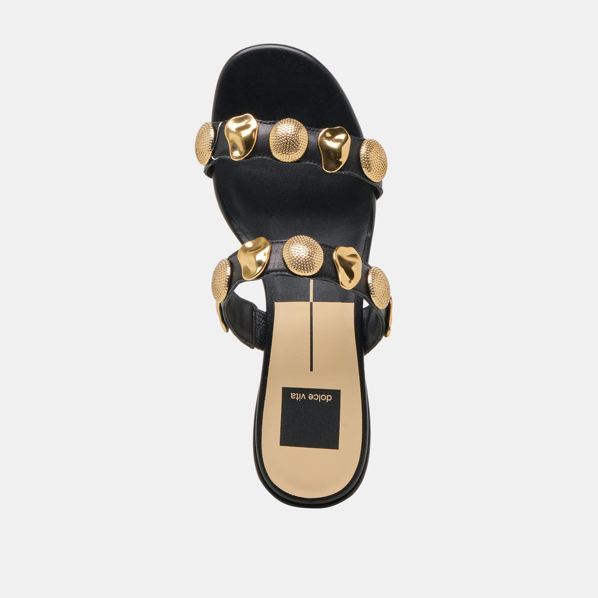 Farrow Black Leather Sandals | Dolce Vita