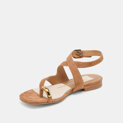 EARLA SANDALS BROWN SUEDE | Dolce Vita