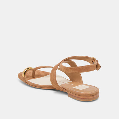 EARLA SANDALS BROWN SUEDE | Dolce Vita