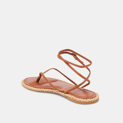 COVE SANDALS BROWN LEATHER | Dolce Vita