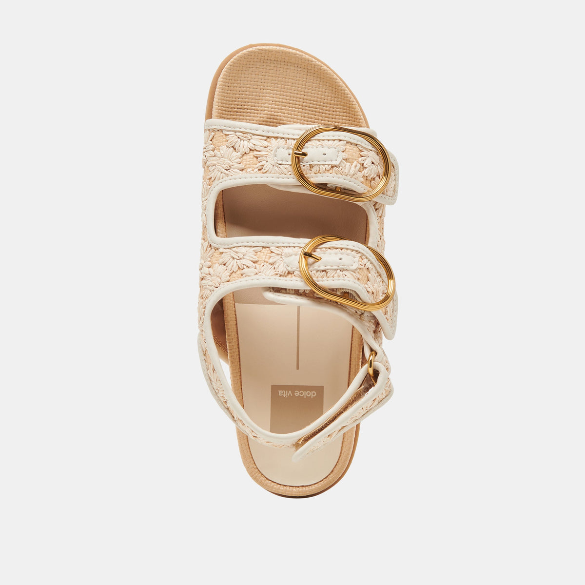 STARLA SANDALS CREME FLORAL RAFFIA | Dolce Vita