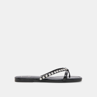 LUCCA PEARL SANDALS BLACK PEARLS | Dolce Vita