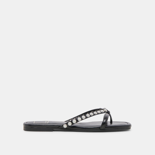 LUCCA PEARL SANDALS BLACK PEARLS | Dolce Vita