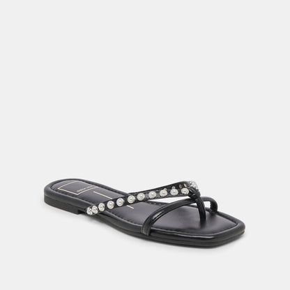 LUCCA PEARL SANDALS BLACK PEARLS | Dolce Vita
